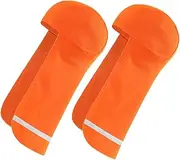 [Abaodam] 2Pcs Reflective Cooling Skull Caps for Men Elastic Sun Shade Hat with Neck Shield Outdoor Hard Hat Accessories for Summer Sun Protection Orange