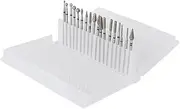 BIUDECO 18Pcs Nail Drill Bits Professional Stainless Steel Drill Heads for Manicure and Pedicure Compatible with Electric Nail File Machines for Home and Salon Use