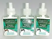 3 FRESH BALSAM Bath & Body Works Wallflower Fragrance Refill Bulbs
