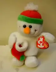 #4602 NWT TY 2010 Stockings the Snowman Beanie Baby Plush DOB 12-1-09
