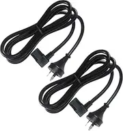 L Shape Computer Power Cord 3-pin Power Cable 240V Angled C13 Kettle Lead PC Rice Cooker Connector AC Cords 1.8M(2Pack)