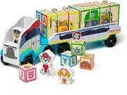 New Melissa & Doug Paw Patrol Wooden ABC Block Truck with 33 Pieces