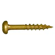 #9 x 1-1/4" Tan XL1500 Coated Steel Star Drive Pan Head Saberdrive Deck Screws