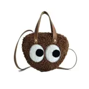 PU Strap Single Shoulder Bag Woolen Ladies Handbag Messenger Bag