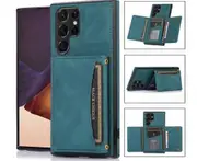 069 Three Fold Wallet Phone Case Card Insertion Suitable for Samsung S24 Plus