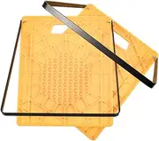 Camco Large RV Stabilizing Jack Pad with Handle, Helps Prevent Jacks from Sinking, 14 Inch x 12 Inch Pad - 2 Pack - 44543, Yellow