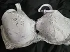 NWT Victoria’s Secret Lined Plunge Lace Bra Size 38DD $54.95 GRAY BLUE