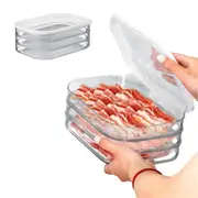 Refrigerator Food Storage Container with Airtight Lid Meat Pieces Storage Box