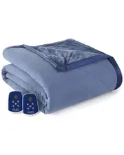 Shavel Home Products Micro Flannel Reverse To Ultra Velvet Electric Blanket