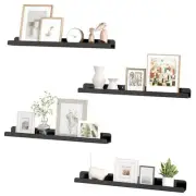 Picture Ledge Shelf, 24 Inches Long Nursery Floating Book Shelves 24inch Black