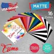 20pcs 16 Colors Heat Transfer Vinyl 12" x 10" Sheets T-Shirt HTV Bundle Pack Set