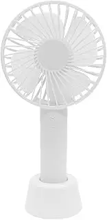Sedol Mini Handheld Fan - 4 Blades Rechargeable - Compact Portable Fan with Removable Base - Travel, Face, Personal Fan - White