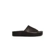 [UMA WANG] Leather Slides Black