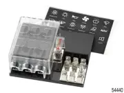 NARVA 6 WAY STANDARD BLADE FUSE BOX BLOCK WITH GROUNDING & POWER IN 54440