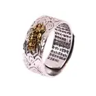 Feng Shui PIXIU Charms Ring Amulet Wealth Lucky Carving Scripture R_QU _xa