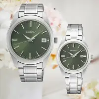 在飛比找momo購物網優惠-【SEIKO 精工】CS系列 現代簡約時尚男女對錶石英錶-綠