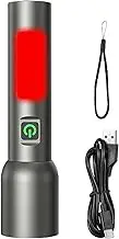 Compact Work Flashlight, Aluminum Alloy LED Torch, USB Rechargeable with Telescopic Zoom, Ultra-Bright Portable Light, Quality Outdoor Lighting Tool for Camping, Use