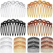 16 Pieces Women Hair Comb Accessories Hair Side Combs Plastic Twist Decorative Comb Hair Clips Bridal Wedding Veil Teeth Hair Combs for Women (Multiple colors, One Size)