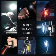1Pcs Portable Mini COB Work Light Rechargeable Flashlight Keychain Bottle Opener
