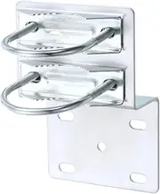 uxcell Antenna Pole Mounting Kit-Z-Bracket with Double U-Bolt Clamp Pole Mounting Kit for Outdoor Antenna