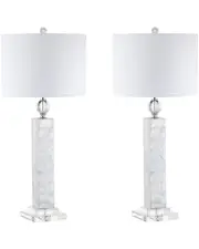 JONATHAN Y Designs 32in Set of 2 Bailey LED Seashell Table Lamps