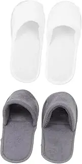 SAFIGLE 2Pairs Folding Travel Slippers for Men and Women Non Slip Indoor and Hotel Slippers Comfortable and Breathable Design for Home Office and Travel