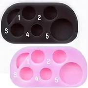 Lash Lift Brow Lamination Palette, Rapid Eyelash Eyebrow Lifting Tray, DIY Tint Mixing Tool For Perming Lashes at Home Salon Usage -1000 Applications (Pink Black 2 pcs Set)
