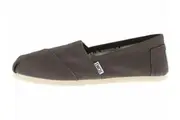 TOMS Womens Alpargata Classic Ash Canvas Sneaker Shoes Espadrilles - Grey - US 5