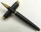 Parker IM Series Matte Black/Gold Clip Rollerball Pen Fine Nib Black Ink Refill