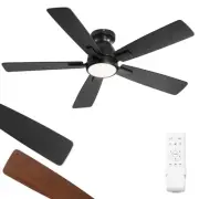 46 Inch Ceiling Fans with Lights and Remote,Modern Indoor Low Profile Ceiling...