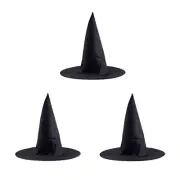 3 Pcs Steeple Witch Hat Halloween Costume Accessories Decorations