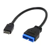 USB 3.1 Front Panel Header to USB 3.0 20Pin Header Extension Cable 20cm Black