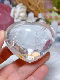 在飛比找Yahoo!奇摩拍賣優惠-白水晶心型擺件裝飾品 水晶 擺件 原石【紫竹齋】2223