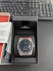 New Tissot PRX Powermatic 80 Blue Dial Leather Men's Watch T137.407.16.041.00