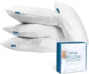 Waterproof Pillow Protector Zippered 2 Pack, Standard Size 20 X 26 Inch Pillow P