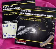 Avenger 72524 7 1/4" x 24T thin kerf combination saw blade lot 2) 5/8” Diamond A