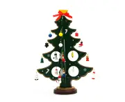 Desktop Mini Christmas Tree DIY Christmas Decoration Indoor Mini Wooden Christmas Tree Ornaments Children Gift