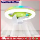 Ceiling Fan with RGB LED Light E27 Base Smart Silent Ceiling Fan for Living Room