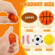 30 Pcs Colorful Sports Stress Balls Cute Mini Squeeze Balls Compact Stress qiKNW