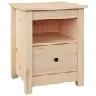 Bedside Cabinet Solid Wood Pine Bedroom Side Storage Lamp Table Nightstand