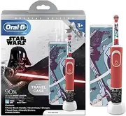 Oral-B Pro 100 Kids Rechargeable Toothbrush (Star Wars or Spiderman) Red.