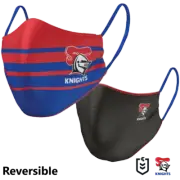 Newcastle Knights NRL Small Adult Reversible Washable Face Mask