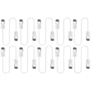 10x Cruxtec Ultra-Thin CAT6A U/UTP Ethernet Compact LAN Cable Cord 1m White