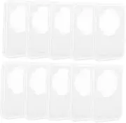 Homoyoyo 10pcs Transparent Coin Storage Box Coin Organizer with Locking Lid for Secure Display and Protection for Money and Stamp Collecting