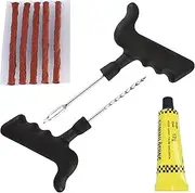 EZONEDEAL tire repair kit car to Fix Punctures and Plug Flats,with Plugs for Car, Truck, Motorcycle, ATV, RV, Tractor, Heavy Duty Fix Punctures Tools