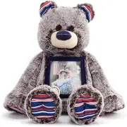 Demdaco Bear Here to Hug with Photo Pocket Large Plush Soft Toy