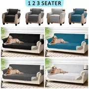 1/2/3 Seater Waterproof Pet Sofa Protector Cover Quilted Couch Covers Slipcover
