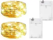 200 Led(66 Ft) Window Curtain Lights,Fairy Lights (2 Pack Warm White)