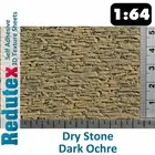 Redutex DRY STONE Dk Ochre STANDARD 1:64 S 3D Self Adhesive Texture Sheet
