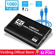 4K HDMI USB 3.0 Audio Video Capture Card Converter Game Recording Live Streaming